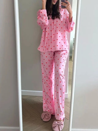 Pink Valentines Heart Pajama Set