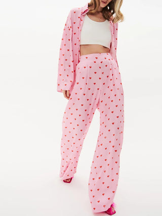 Pink Valentines Heart Pajama Set