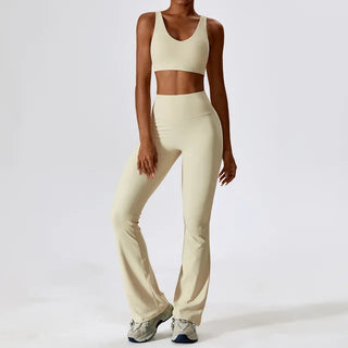 Flared Yoga Set - Off White