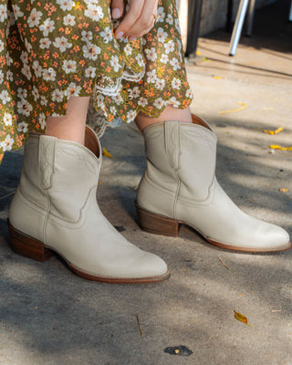 The Paige Boot - Antique White