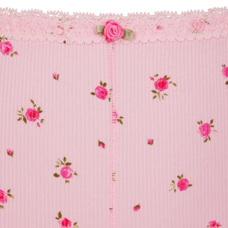 Pink Floral High Waisted Pants