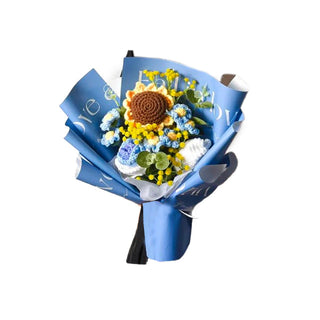 The Blue Sunflower Bouquet