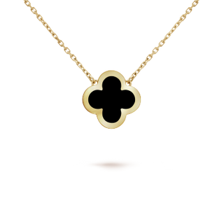 KIN Lux Clover Pendant Necklace - Black