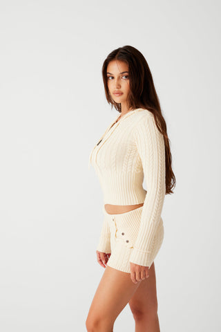 KIN® Cable Knit Set - French Vanilla