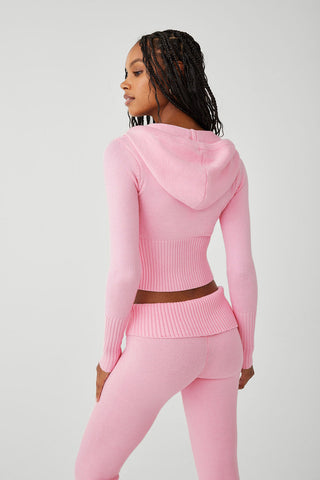 KIN® Knit Zip Up Set - Valentine Pink