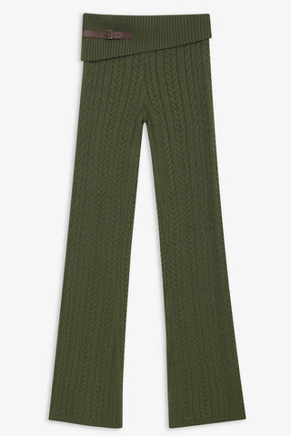 KIN® Cable Knit Pant - Jade Green