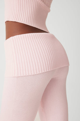 KIN® Knit Flare Pant - Rose Quartz