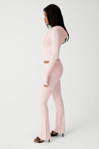 KIN® Knit Flare Pant - Rose Quartz