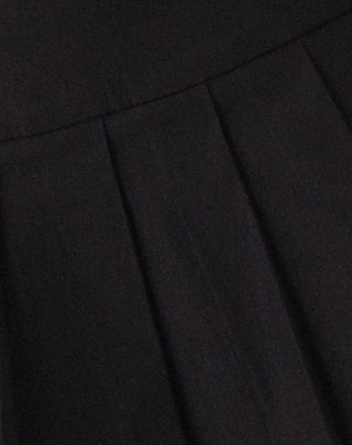 Casini Pleated Micro Skirt in Tailoring Black