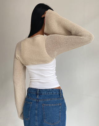 Nobila Shrug Top in Natural