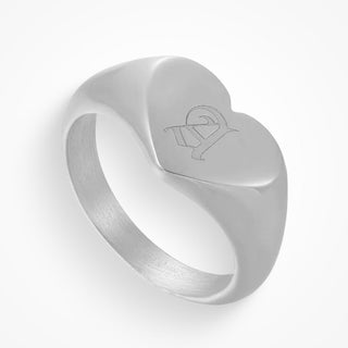 Custom/Personalized Heart Signet Ring